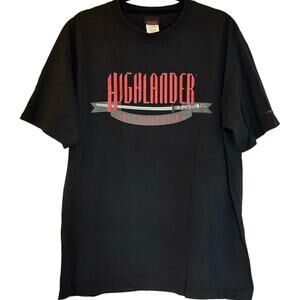 Vintage 90s Highlander 10th Anniversary 1996 TV Promo Single Stitch Shirt XL